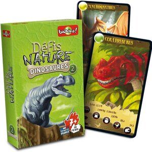 Bioviva Défis Nature - Dinosaures-2-French Card Game New Sealed Ages 7+